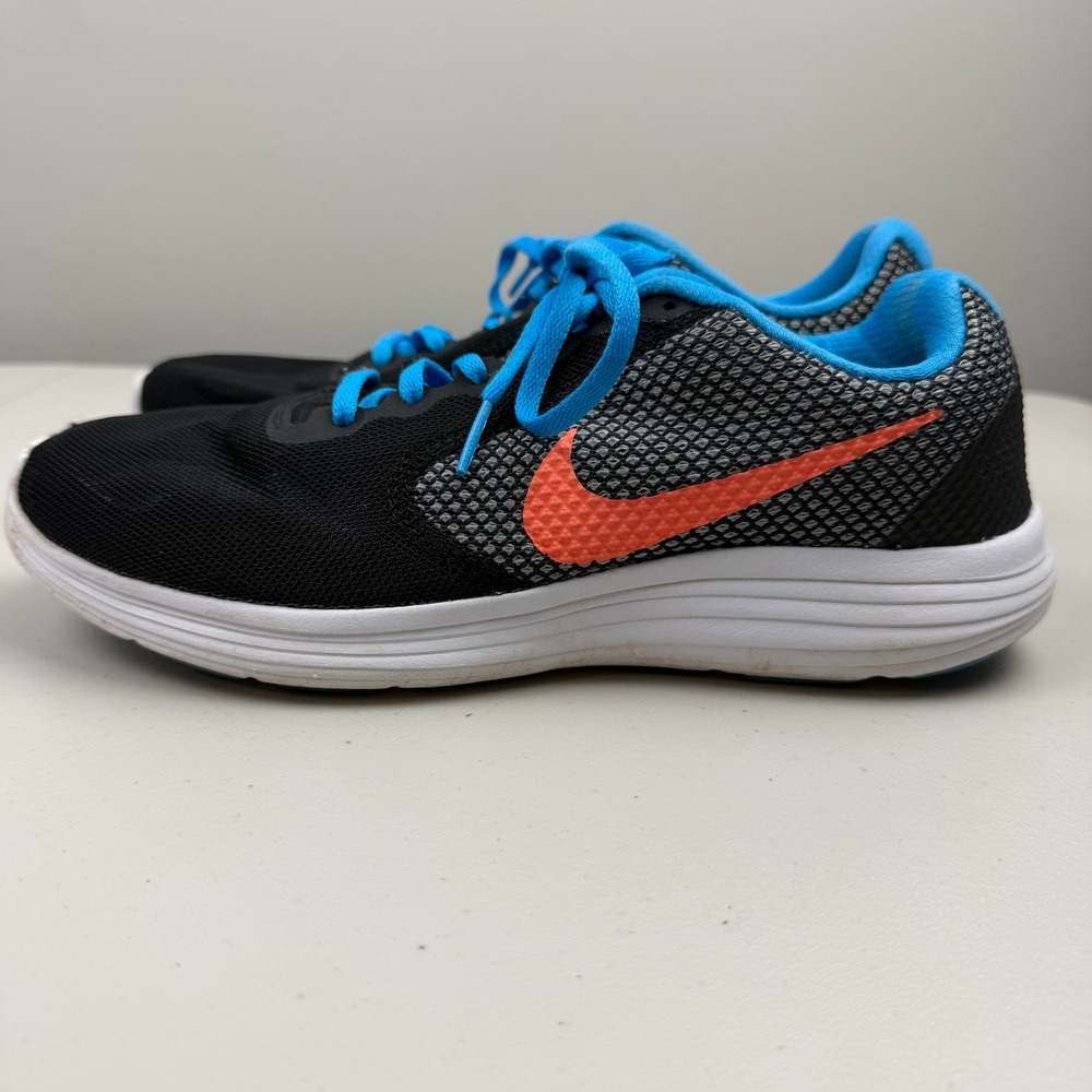 Nike Revolution 3 Women's Running Shoes Black Blue Orange 819303-006 Size 9.5